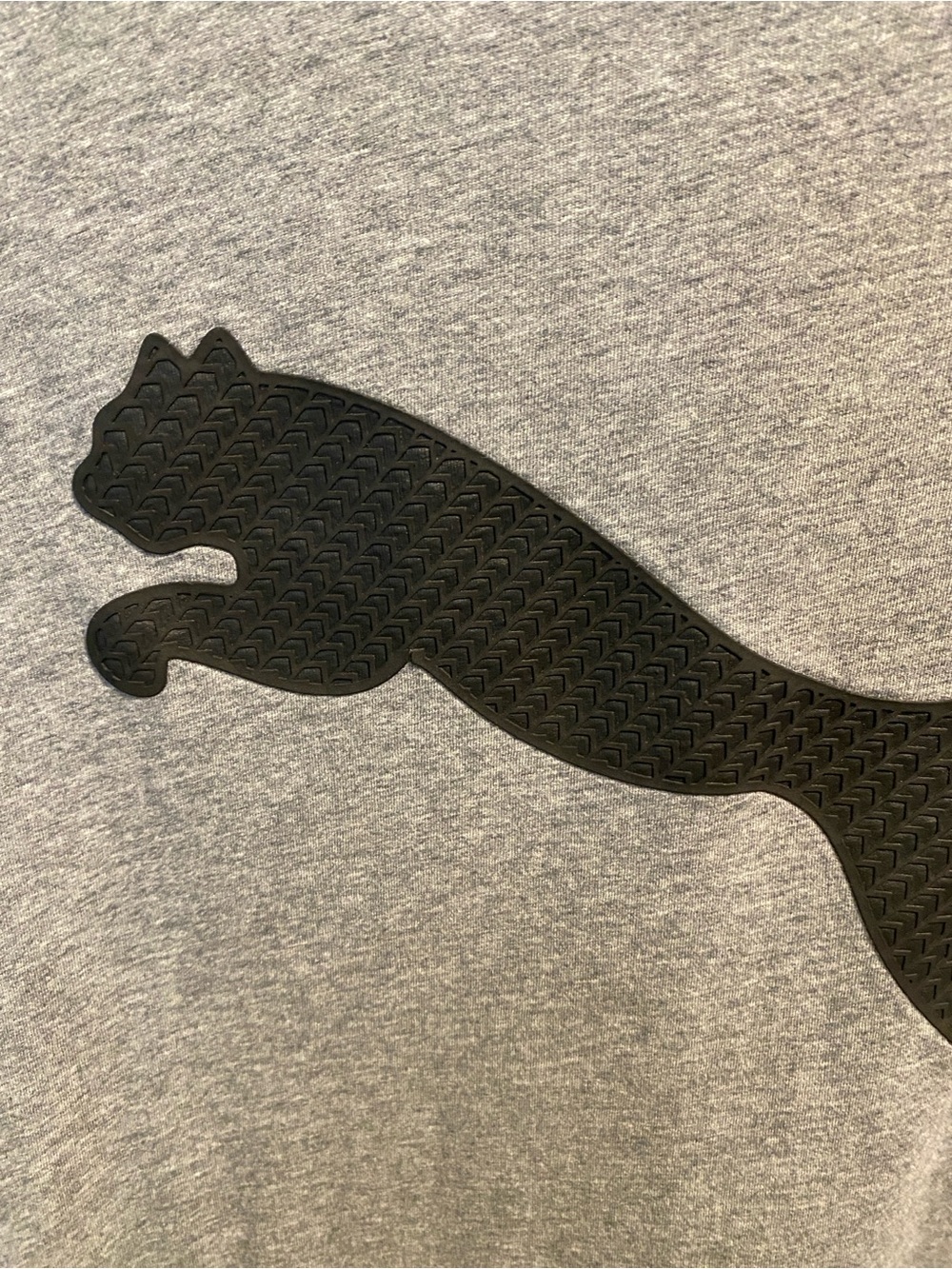 Puma Gray T-Shirt with Black Cat Logo - Picture 2 of 7